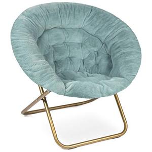 lot 2113 image: Milliard Cozy ChairFaux Fur Saucer Chair for BedroomX-Large (Blue)