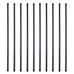 lot 2128 image: MTB 34 Inch Round x 36 Inch Length Staircase Deck Balusters Standard Plain Black Coated for StairDeckPorch Pack of 10