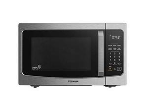 lot 2134 image: Toshiba ML-EM34P(SS) Smart Countertop Microwave Oven Compatible with Alexa, Humidity Sensor and Sound onOff Function, 1100W, 1.3 Cu Ft, Stainless Steel