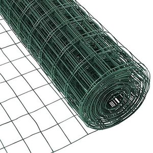 lot 2140 image: 24 inch x 15 Foot Vinyl Coated Hardware Cloth 2 x 3 Opening 16 Gauge Hardware Cloth Galvanized Rolls Garden Enclosure Fence
