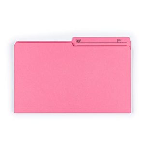 lot 2154 image: Smead Reversible File Folder, 12-Cut Printed Tab, Legal Size, Dark Pink, 100 per Box (15368)