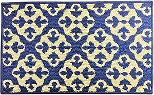 lot 2155 image: Fashion Medallion Pattern Rug, Non-Skid Home, Kitchen, Floor Mat, Comfortable Standing and Entrance Rug, 17 x 28 (Blue)