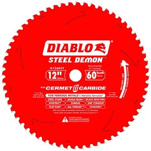 lot 2160 image: Diablo D1260CF 12-inch Steel Demon 60T Cermet II Carbide Ferrous Metal Saw Blade