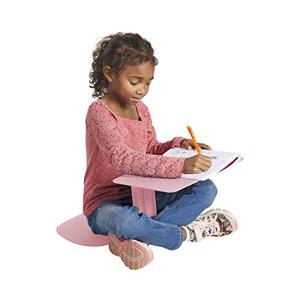 lot 2181 image: ECR4Kids The Surf Portable Lap Desk, Flexible Seating for Homeschool and Classrooms, One-Piece Writing Table for Kids, Teens and Adults, GREENGUARD GOLD Certified, Pink