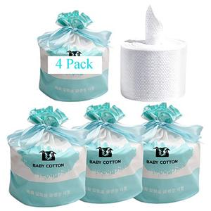 lot 2184 image: Disposable Face Towel, Cleaning Face Towels, Cotton Facial Tissues for Sensitive Skin Cosmetic Towel Non-Woven Make Up Cotton Tissue for Face 80 Counts,for Dry or Wet Use (Style D)