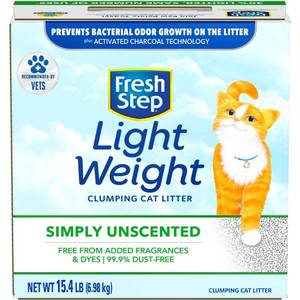 lot 2185 image: Fresh Step - Simply Unscented Lightweight Litter - Clumping Cat Litter - 15.4lbs