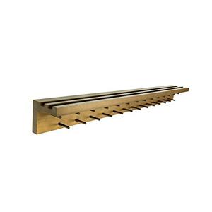 lot 2217 image: Medal Awards Rack Premier Medal Hanger Display Rack and Trophy Shelf for Gymnastics, Soccer, Basketball, Football, and More - Stained Walnut, 3 ft