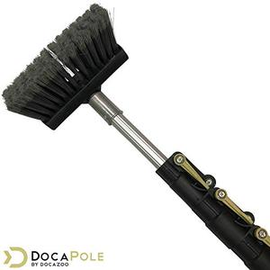 lot 2225 image: DocaPole 6-inch Soft Bristle Scrub Brush with 5-12 Foot Extension Pole