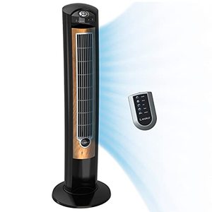 lot 2234 image: Lasko Products Portable Electric 42 Oscillating Tower Fan with Fresh Air Ionizer, Timer and Remote Control for Indoor, Bedroom and Home Office Use, Blackwood T42950 No Remote