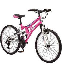 lot 2245 image: Mongoose Exlipse Full Dual-Suspension Mountain Bike for Kids, Featuring 15-Inch