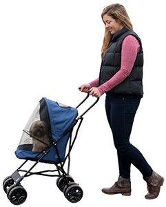lot 2246 image: Pet Gear Travel Lite Plus Stroller, Compact, Easy Fold, No Assembly Required, Black (TL8150DS)