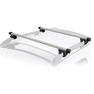 lot 2255 image: CargoLoc 2 Piece 60 Universal Collapsible Aluminum Roof Top Cross Bar Set - Fits Maximum 55 Span Across Existing Raised Side Rails with Gap - Features Keyed Locking Mechanism