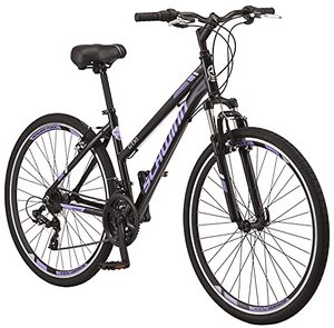 lot 2273 image: Schwinn GTX 1.0 Comfort Adult Hybrid Bike, Dual Sport Bicycle, 20-Inch Aluminum Frame, Black