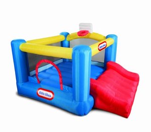 lot 2282 image: Little Tikes Junior Sports n Slide Bouncer Multi