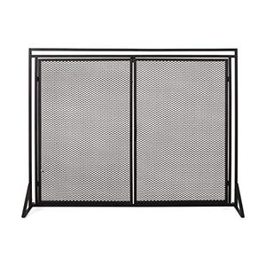 lot 2288 image: Christopher Knight Home Novia Iron Fireplace Screen, Matte Black