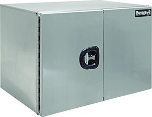 lot 2303 image: Buyers Products 1705435 XD Smooth Aluminum Underbody Truck Box with Barn Door, 24 x 24 x 36 Inch  Retails Over $400