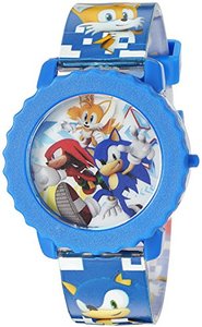 lot 2326 image: Sonic the Hedgehog Kids Quartz Watch with Plastic Strap, Blue, 17.75 (Model SNC4028)