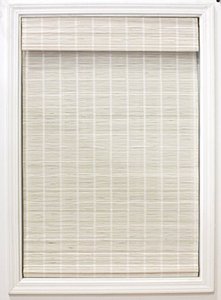 lot 2335 image: Radiance White Bayshore Matchstick Shade-34 in. W L Bamboo Blinds, Roman, Cordless Shades, 34� x 64