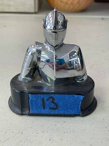 lot 13 image: Knight bust, tabletop lighter