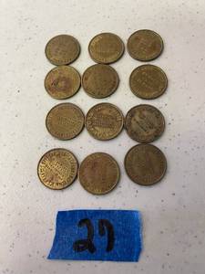 lot 27 image: Kansas city Kansas Parking tokens, QTY 12