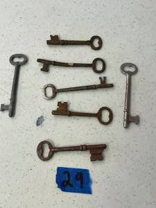 lot 29 image: Vtg skeleton keys, QTY 7