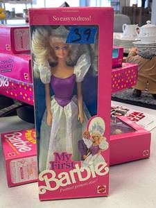 lot 39 image: My First Barbie NIB, 1989.