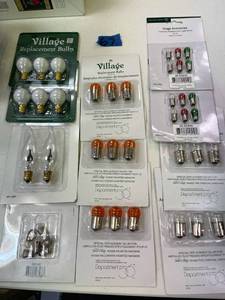 lot 67 image: Dept 56 replacement bulbs, orange bulbs, white, minis and more