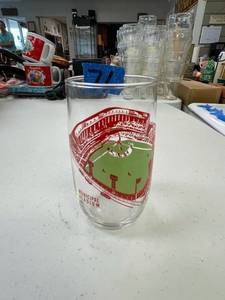 lot 71 image: Kc athletics municipal stadium 1955 glass tumbler