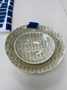 lot 98 image: mid century modern blue and grey red wing pottery bowls, 2