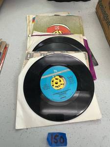 lot 150 image: lot 45s- toni basil, friends instrumental, motley crue, queen body language, and more
