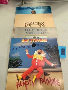 lot 161 image: Vintage record lot- carpenters 2, Bruce baby man, ray Stevens