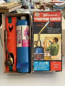 lot 180 image: Wizard propane torch, western auto.