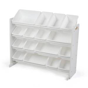 lot 39 image: Super-Sized Toy Organizer with 16 Plastic Bins