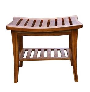 lot 48 image: Ala Teak Indoor Outdoor Patio Garden Yard Bath Shower Spa Waterproof Stool Bench Fully Assembled