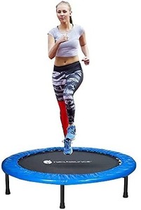 lot 50 image: New-Bounce Mini Trampoline - 40 Foldable Trampoline for Children and Adults - Fitness Rebounder Trampoline - Holds Up to 220 Lbs.
