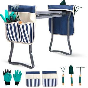 lot 75 image: LYKOs Portable Garden Kneeler and Seat2 Tool Bag-Gardening Bench