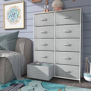 lot 81 image: YITAHOME 10 Drawer Organizer Storage Light Gray