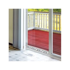 lot 100 image: U.S. Patrol Sliding Door Security Bar - Decorative Adjustable Glass Patio Door Jammer -Door Stopper Blocker Fits in Track To Prevent Opening