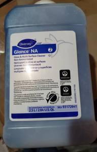 lot 125 image: DIVERSEY 93172641 Liquid Glass and All Purpose Cleaner, 2.5L, Blue, Unscented, Bottle