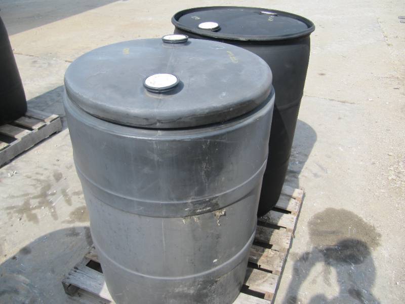 lot 5953 image: Lot of 2 55 Gallon Drums Of Recyclable Oil - Could be Used as Burn Oil