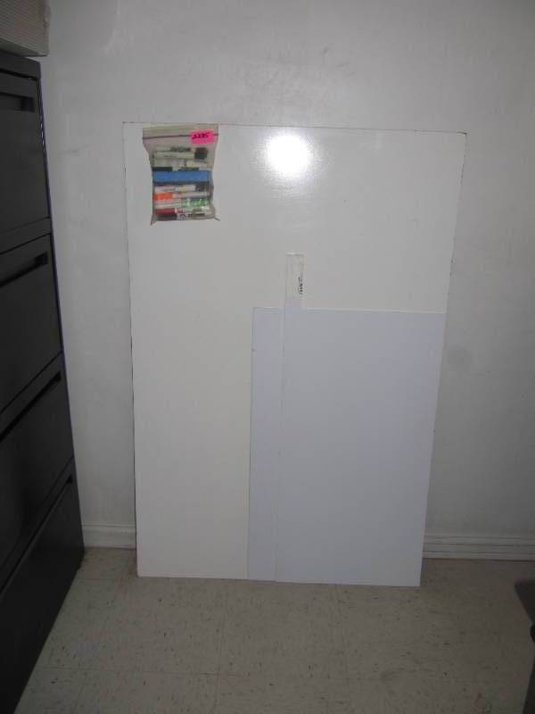 lot 2235 image: 3 PIECES WHITE BOARD WITH DRY ERASE MARKERS & ERASER