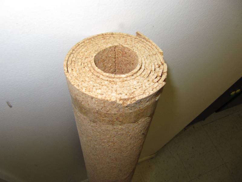 lot 2250 image: APX. 4 FOOT Wide roll  OF CORK for Gasket Material