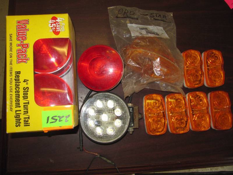 lot 2251 image: BOXED LOT OF TAIL LIGHTS, LENS, PRO STAR CAB LIGHT, 6 AMBER LIGHTS