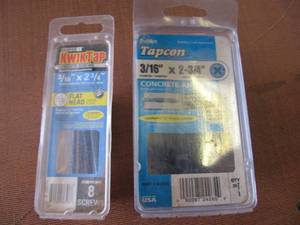 lot 514 image: 2 PAKS OF  316 X 2 34 CONCRETE ANCHOR SCREWS