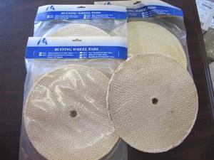 lot 523 image: 4 BUFFING WHEELS 8 X 11 PLY X 58 ARBOR