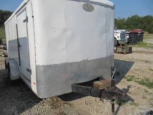 lot 497 image: 2006 Royal 14 Cargo Trailer Rear Barn Doors and Side Door 2 516 Ball (Salvage Title)