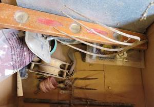 lot 29396 image: Vintage Tools and Step Ladder