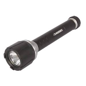 lot 59392 image: Husky 600 Lumens Virtually Unbreakable Alumum Flashlight, Black