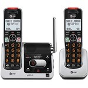 lot 59420 image: AT&T BL102-2 DECT 6.0 2-Handset Cordless for Home with Answering Machine Bloc...