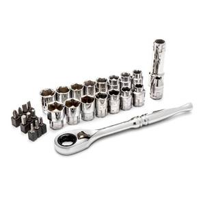 lot 59472 image: Husky 38 in. Drive 6-Point Pass-Thru Ratchet and Socket Set (28-Piece) no ratchet